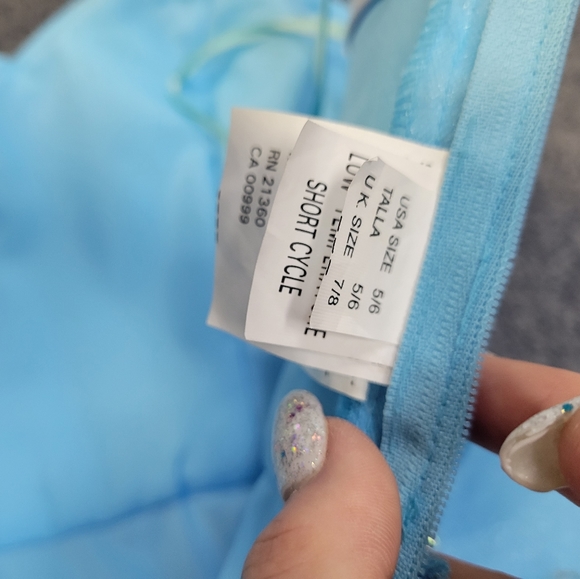 MORI LEE SPLASH BLUE BALLGOWN DRESS - Picture 11 of 11